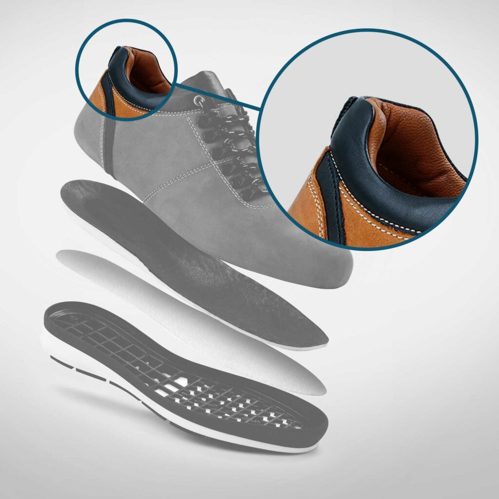 Anatomy of the shoe: the secret to success lies in its components The "heel" component of a shoe | Anatomy of the shoe | shoestechnologies