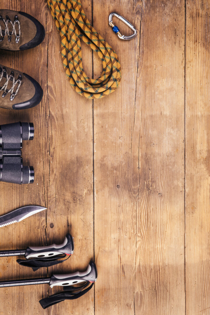 Must-have tools for mountain and hiking. rescuers