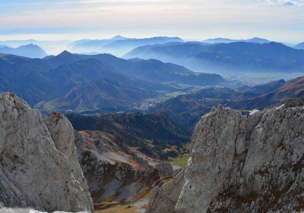 magnificent mountain view. sometimes watched by rescuers