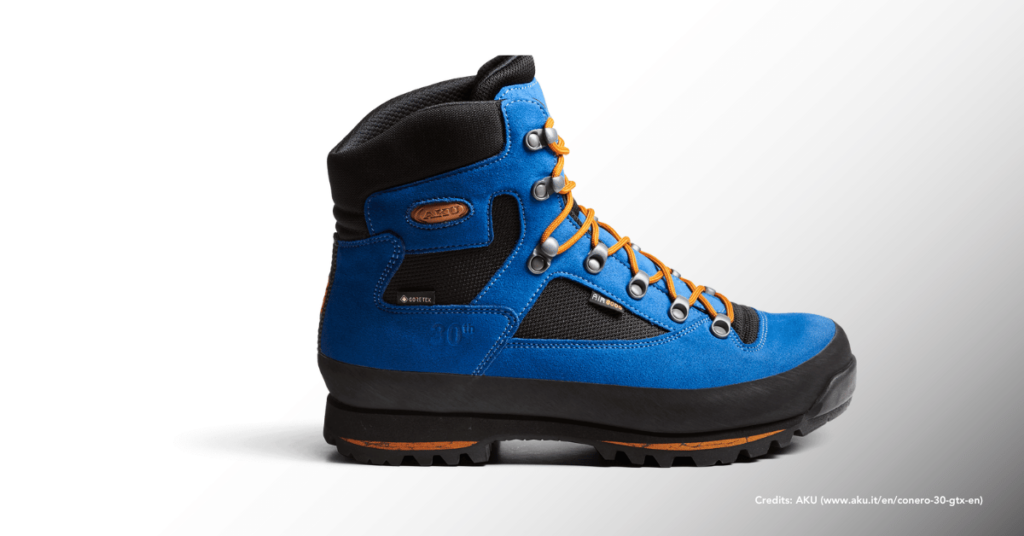 Conero 30 GTX by AKU in blue color. Credits: AKU 