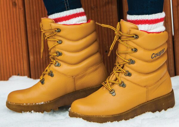 Iconic Tan Pillow Boot. Photo Credit: Cougar Shoes