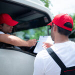 Delivery drivers shoes and life on city streets